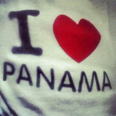 i love panama t - shirt with red heart on it