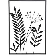 a black and white drawing of some plants on a white background with the words,'wildflowers '