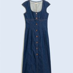 Beautiful Dark Denim Dress. By The Brand Madewell. Brand New. Size 12. Tried On And Didn’t Fit My Body Type. Madewell Denim Dress, Turtleneck Layering, Winter Turtleneck, Midi Denim, Silk Floral Dress, Design Clothes, Dress Shirt Sleeves, Tee Shirt Dress, Madewell Dresses