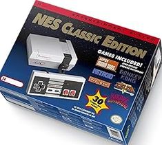 the nintendo classic console is in its box