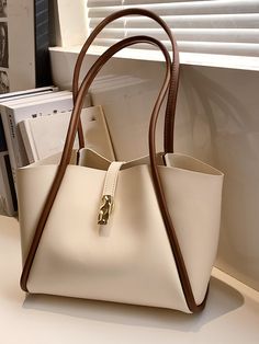 Stylish Hand Bags For Women, Old Money Tote Bag, Hand Bags For Women Style, Shein Tote Bags, Shein Bags, Uni Bag, Minimalist Tote Bag, Minimalist Tote, Expensive Bag