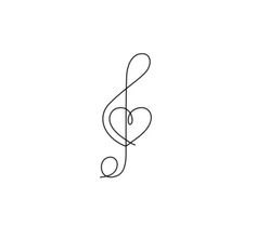 the letter s is made up of musical notes and has been drawn in one line