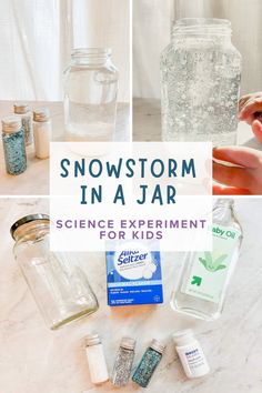 snowstorm in a jar science experiment for kids