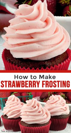 the best strawberry buttercream frosting recipe for cupcakes and muffins