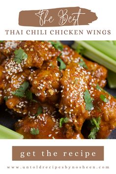 the best thai chicken wings with sesame seeds