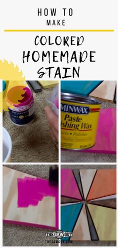 how to make colored homemade stain