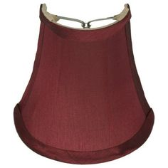 a red lamp shade on a white background