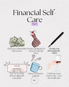 the financial self care poster is shown