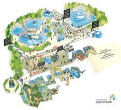 an illustrated map of the zoo and its surroundings