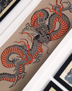 Traditional Japanese Dragon, Japanese Dragons, Asian Dragon Tattoo, Asian Style Art, Ufo Tattoo, Dragon Sleeve, Dragon Tattoo Art, Dinosaur Tattoos, Manga Tattoo