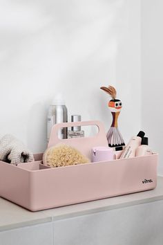 Vitra Toolbox Pink Tool Box, Bathroom Storage Boxes, Storage Caddy, Wooden Dolls, Shop Interior Design, Cairo, Desk Organization, Bathroom Storage, Bedroom Makeover