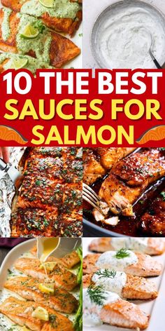 the top 10 best sauces for salmon and other foods to make it look like they are