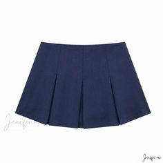 Stylish High-Waisted Wide Pleated Skirt for Women Wide Pleated Skirt, Dark Grey Skirt, Mini Skirt Summer, Navy Blue Dress Pants, Black Lace Up Boots, High Waisted Pleated Skirt, Chic Skirts, Women Short Skirt, Jupe Short