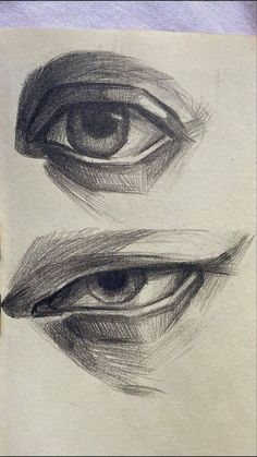 three different types of eyes are shown in this drawing