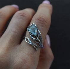 Big Silver Rings, Silver Clay Jewelry, Jewelry Metalsmithing, Jewelry Template, Piercing Inspo, Goddess Jewelry, Aquamarine Ring, Steampunk Jewelry, Work Jewelry