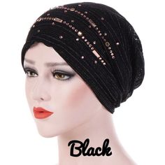 Women Fashion Cotton Beanie Hat Rhinestone Turban Cap Chemo Hat Muslim Hijab Beads Headwrap Headwear-Perfect Gift 100% Brand New And High Quality Features : Material: Bamboo Fiber, Breathable, Smooth And Glossy, Very Comfortable To Wear. Soft Material, Very Comfortable To Wear; Perfect For Daily Wear, Chemo, Hair Loss Etc; Lightweight And Breathable, Suitable For Spring, Summer, Autumn; Specifications: Size(Approx): One Size Fits The Most Adults Size: Head Circumference 58cm Package Includes: 1 Black Beaded Hat, Bohemian Black Turban One Size Fits Most, One Size Black Headwrap For Party, One Size Black Turban For Party, Lace Turban, Inner Hijab, Chemo Beanies, Chemo Hair, Turban Cap