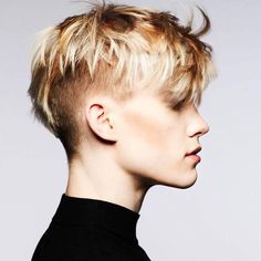 #shorthair #sidecut #pixie #britishpunk Hairstyles 2023 Short Hair, Punk Pixie Haircut, Short Hairstyles 2023, Brunette Shades, Easy Short Hairstyles, Medium Length Haircuts, Androgynous Hair