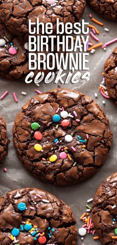 the best birthday brownie cookies with sprinkles