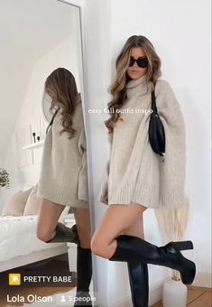 Europe Ootd, Ny Fits, Draw Eyebrows, Autumn Outfit Inspo, 2023 Outfits, Knit Dresses, Fall Fit, Outfits Chic, Fall Fits