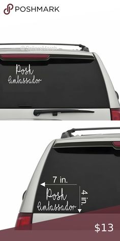 Car Decal with Posh Ambassador Text Interior Walls, Design Color, Car Decals, Be Happy, Color Design, Color White, Paint, Closet, Clothes Design