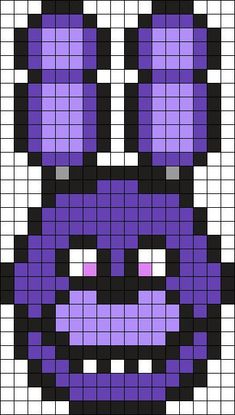 an image of a pixellated face in purple and black