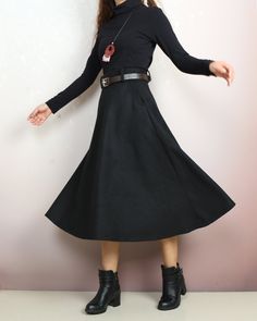 * A midi wool skirt, worked out a comfortable and flattering long skirt for daily wear. * Accurate and smart cut to visually slim and let your legs look longer and slender. * Made of quality wool faric, with fully lined, comfortable and warm. * Materials: 30% wool, 20% cotton, 50% polyseter Shop sizing chart FYI ( actual body figures, not laying flat clothes measurements) Size XS (US 2, UK 6, German 32, French 34) Bust: fits bust around 33.5 inches/85cm Waist: fits waist around 26 inches/66cm Hi Fall Workwear Lined Maxi Skirt, Solid Long Pencil Skirt For Fall, Flared Maxi Skirt For Fall Workwear, Fall Midi Length Relaxed Pencil Skirt, Winter Workwear Maxi Skirt With Lining, Winter Workwear Flared Maxi Skirt, Winter Workwear Lined Maxi Skirt, Winter Flared Maxi Skirt For Work, Flared Maxi Skirt For Winter Workwear