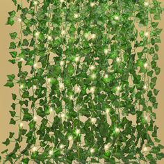 PRICES MAY VARY. The artificial ivy made of high quality silk and plastic.Each decor vines is about 7 feet long,24 stems in all,about 173 feet in total.There are 80 leaves each ivy,the leaf is about 1.5-1.8 inches.You will also get two 365 inches long LED string light white 100 LED lights (Not include battery). Our hanging vine is flexible so that you can cut and adjust it according to your need. Ivy vines garland does not require any sort of special care, the materials are durable so could last Wedding Wall Decor, Fake Vines, Fake Ivy, Small Garden Wedding, Artificial Hanging Plants, White String Lights, Ivy Vine, Artificial Garland, Faux Leaf