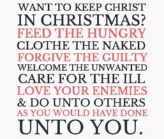 a quote that says, what do you want to keep christ in christmas?