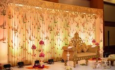 Dhoti Function, Artificial Flower Jewellery, Baby Shower Decor Ideas, Indian Baby Shower Decorations, Wedding Ceremony Decoration, Haldi Decoration Ideas, Real Flower Jewellery, Naming Ceremony Decoration, Simple Stage Decorations