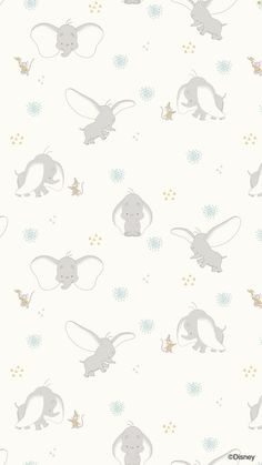 an elephant and mouse wallpaper with stars in the sky, on a white background