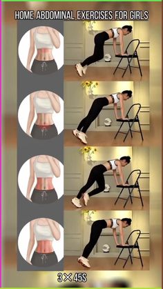 the instructions for how to do an abominal exercise for girls in 3 easy steps