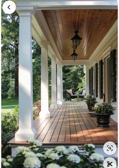 Add On Front Porch, Off Center Front Door Porch, Front Porch Flooring, Traditional Front Porch, Exterior House Colors 2023, Pantry Door Ideas, Summer Front Porch Ideas, Front Porch Columns, Summer Front Porch Decor