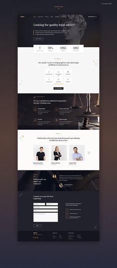 the landing page for a law firm, which is designed to look like a website