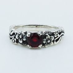 Red Garnet CZ Stone 925 Sterling Silver Ring,Women Red Crystal Stone,Vintage Flower Daisy, Anniversary Gift Product Description - Condition : New & Handmade in Perfect Finished - Material :   Highest Quality 925 Sterling Silver / Synthetic Red Garnet Stone (Red Cubic Zirconia Stone)                     (Stamp 925 Trademark) - Weight : approx. 6 g. - Size : US 5-14 - Handling time takes 3-5 days.  - Shipping period takes 10-14 business days with standard shipping by USPS,Thailand Post,Post NL and Red Sterling Silver Flower Ring For Anniversary, Anniversary Red Flower Ring In Sterling Silver, Vintage Red Flower Ring For Wedding, Garnet Silver Ring, Heirloom Silver Garnet Jewelry, Luxury Silver Garnet Ring, Collectible Silver Garnet Jewelry, Antique Silver Garnet Rings, Garnet Ring Silver