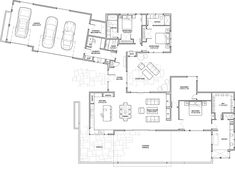 the floor plan for an apartment with two car garages and living room, as well as