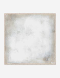 an abstract painting with white and grey tones