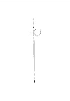 a black and white drawing of a cross on a pole