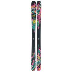 a pair of skis sitting on top of a white surface