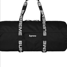 Black Supreme Duffel, Brand New, Tags Attached... Authentic Black Supreme, Supreme Bag, Duffel Bags, Duffel Bag, Man Shop, Brand New, Tags, Quick Saves, Black