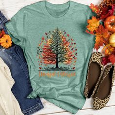 Thankful Blessed Woodland Journey Heathered Tee - Christian Lifestyle Collections Cute Country Outfits, Thankful And Blessed, Hoodies Mens, Cute Fall Outfits, Country Outfits, Cute Fashion