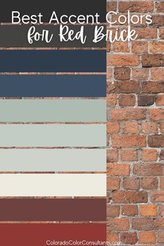 the best accent colors for red brick walls