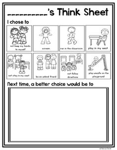 the printable worksheet for children's think sheet