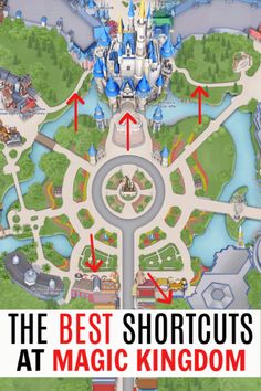 the best shortcuts at disney's magic kingdom are shown in this map