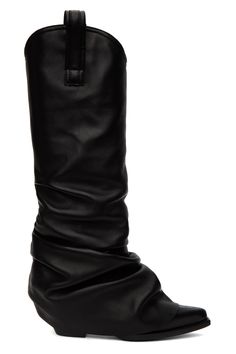 R13: Black Sleeve Cowboy Boots | SSENSE R13 Boots, Black Boots Outfit, Vintage Black Glamour, Cuban Heels, Boots Knee, Boots Outfit, Knee High Boots, Vintage Black, Cowboy Boots