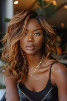 Pinch of Glam | 30 Insanely Gorgeous Brownish Ginger Hair Shades That Are Trending Dark Copper Balayage Blonde, Auburn Money Piece Hair, Color Tips Hair, Women’s Long Haircut, Copper Hair Blonde Highlights, Brown And Ginger Hair, Orange Highlights In Brown Hair, Highlighted Curly Hair