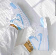 Nike custom air jordan 1 mid sneakers Hand painted with leather paint and coated Waterproof New with box Options to buy are already converted in women's sizes Size 4Y- women's 5.5 Size 4.5Y- women's 6 Size 5Y- women's 6.5 Size 5.5Y- women's 7 Size 6Y- women's 7.5 Size 6.5Y- women's 8 Size 7Y- women's 8.5 Air Jordan 1 White, Custom Air Jordan 1, Blue Sneakers, Air Jordan 1 Mid, Jordan 1 Mid, Air Jordan 1, Jordan 1, Baby Blue, Air Jordan