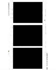 the back side of a black and white photo with three squares on it, all in different sizes