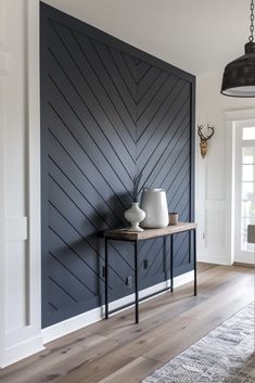 Trim Accent Wall Ideas, Wall Upgrades, Wood Trim Accent Wall, Trim Accent Wall, Patio Ceiling Ideas, Patio Ceiling, Organic Modern Dining Room, Neutral Bathroom Decor, Organic Modern Living Room