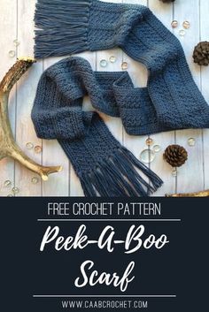 the free crochet scarf pattern with text overlay