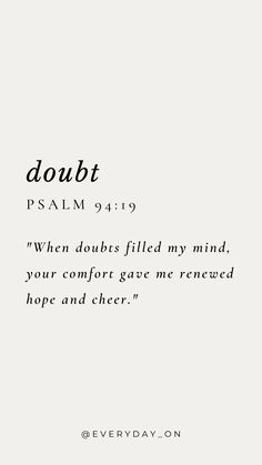 a white background with the words doubt and an image of a cross on top of it